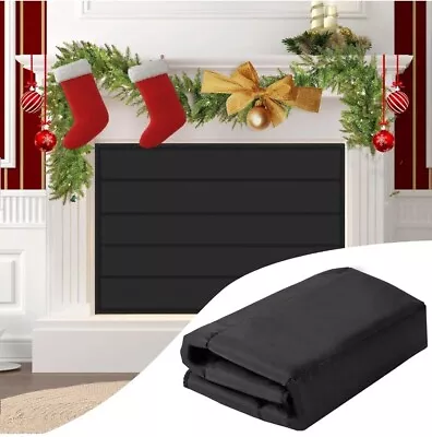 Fireplace Cover Magnetic Fireplace Blocker Blanket Indoor 45  X 34  Black  • $19.99