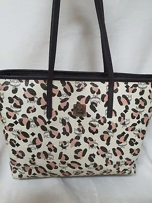 AUTHENTIC MCM White Visetos Leopard Pattern Shoulder  Bag • $130