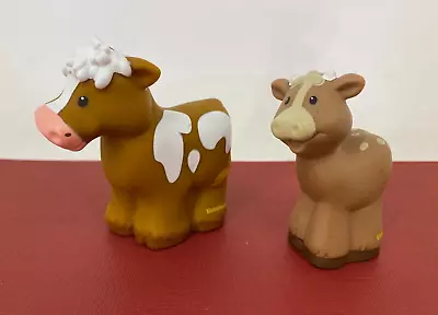 Fisher-Price ☆ LITTLE PEOPLE ☆ Farm Cow / Calf Family - Animal Figure Lot C • $14