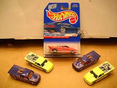 Hot Wheels 2000 First Edition Chevy S-10 Pro Stock Drag Strip Pickup Truck Lot • $12