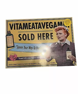 “I Love Lucy” VITAMEATAVEGAMIN Tin Sign 12.5 X 18 • $25