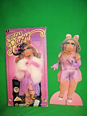  Vintage 1980 Miss Piggy 15” Stand Up  Paper Doll - Muppets Colorforms • $8