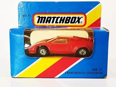 Matchbox Lamborghini Countach / 1985 / MB 11 / Rare Unpunched Blue Box • $42.95
