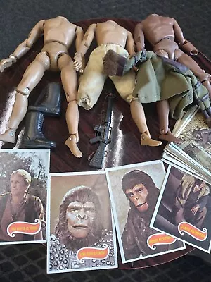 Vintage 70s Mego Planet Of Apes Figures Parts Props & 21 1967 Trading Cards  • $59.99