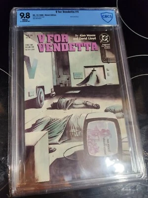 $120 • Buy V FOR VENDETTA #4 1988 DC Comics CBCS 9.8 White Pages Alan Moore & David Lloyd