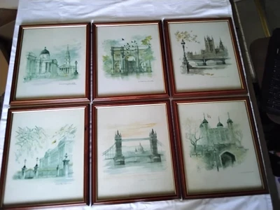 £72 • Buy London Landmarks By Mads Stage Six Framed Prints 33cm X 28cm Good Condition  