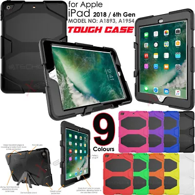 Apple IPad 9.7  2018 Tough HEAVY DUTY Shock Proof Protective Survival Case Cover • £12.95