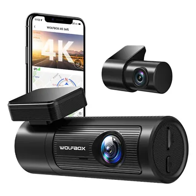 WOLFBOX Dash Cam Front And Rear 4K With GPS WiFi UHD 2160P/1600P Car Monitor • $158.99