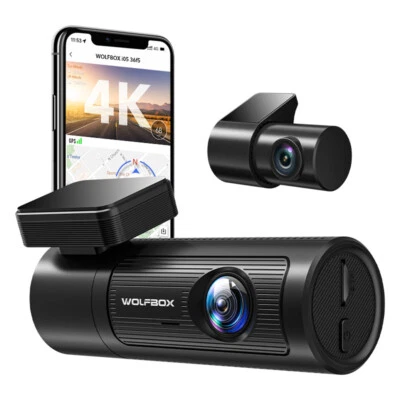 $158.99 • Buy WOLFBOX I05 Dash Cam Front And Rear 4K With GPS WiFi UHD 2160P/1600P Car Monitor
