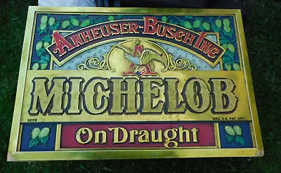 Neat Anheuser Busch Michelob Beer Formed Plastic Foil Sign 29 3/4  X 20 1/4  • $34.95