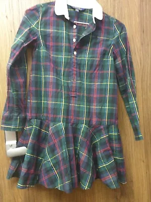 £8.50 • Buy Ralph Lauren POLO Girls Checked Dress 100% Cotton Age 8yrs