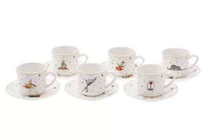 6pc LITTLE PRINCE Cup Set Porcelain Espresso Cups Demitasse Teacup Set Le Petit • $39.95