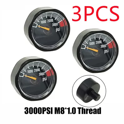 3X Paintball PCP Air Rifle Mini Micro Pressure Gauge Manometre Manometer M8*1.0 • $20.98