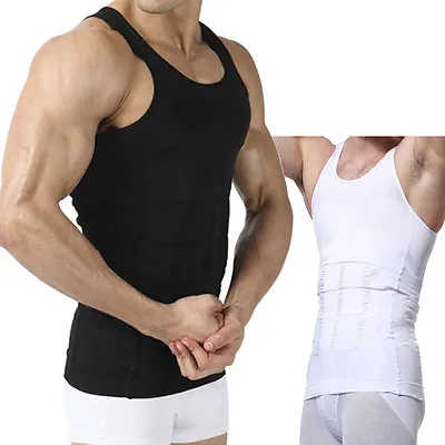 Magic Men's Body Shaper Slimming Shirt Tummy Waist Vest Lose Weight Underwear  • $8.24