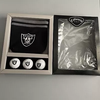 Oakland Raiders Callaway Golf Ball Set 3 CB1 Golf Bag New In Box • $29.99