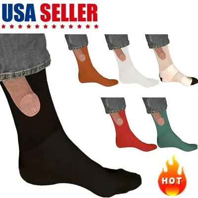 1Pair Of Penis Socks For Men Novelty Joke Funny Gag Prank Printed Christmas Gift • $8.99