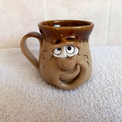 Pretty Ugly Pottery Glazed Stoneware Coffee Mug Face Handmade In Wales • £7.50