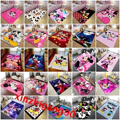 Mickey Minnie Mouse 3D Anti-Slip Floor Rugs Childrens Bedroom Decors Carpets Mat • £5.75