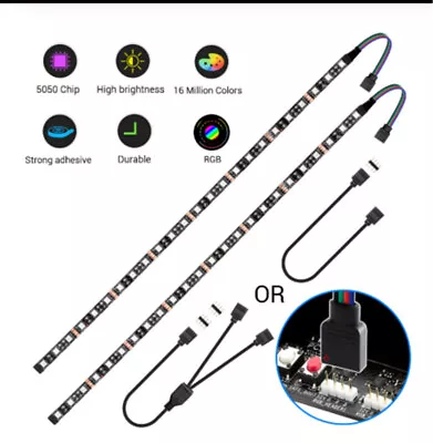 For PC Computer Case Mainboard Control Panel12V Led Strip RGB 4pin LED Headers • $2.84