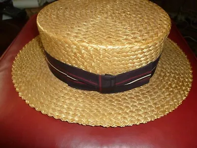 Betson Vintage Staw Boater Hat - Size 6 3/4 - Mint Condition • $29