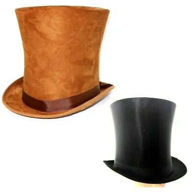 Tall Top Hat Steampunk Victorian Gothic Magician Fancy Dress Party 3 COLOURS • £19.99