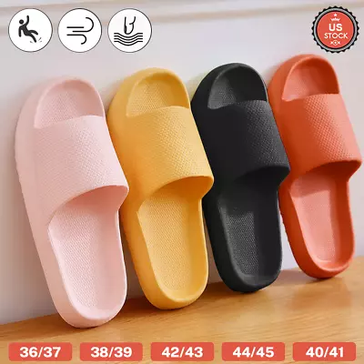 Cloud Slippers For Women And Men Cozy Pillow Slides Anti-Slip Sandals Ultra Soft • $7.99