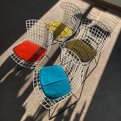 Harry Bertoia Child's Chair Model 425 Set Of 4 In Black And White Knoll 1950's • $1900