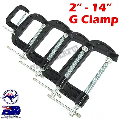 G Clamp Heavy Duty G Type Clamps Steel Workbench Grip Tool Carpenters Metalwork • $6.49