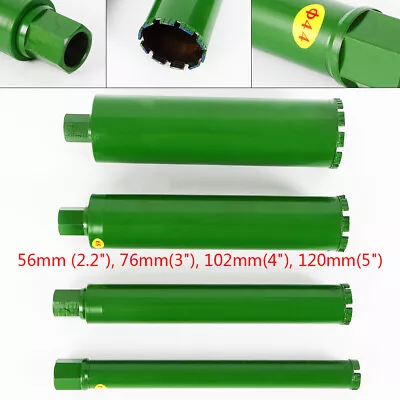 Core Drill Set Wet Diamond Concrete Core Drill Bit 4 Size: 2.2 /3 /4 /5  Thread • $65