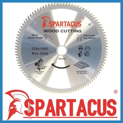 £30.99 • Buy Spartacus Wood Cutting Saw Blade 250 Mm X 100 Teeth X 30mm Fits Various Models