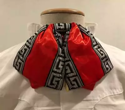 Mexican Charro Moño Doble Red Rojo Silver Black Grecas Azteca Mariachi Bow • $26.38