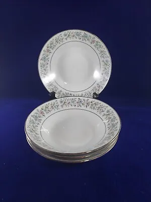 Vtg. Noritake Contemporary Fine China Blythe 2037   4 Soup Bowls  7 1/2  Japan. • $34