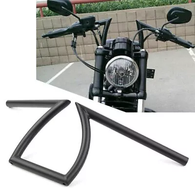 7/8  Handlebars Z Bar Drag Bars Black Fit Harley Honda Yamaha Suzuki Motorcycle • $182.88