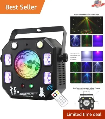 DJ Light - 4-in-1 Stage Light With Magic Ball Pattern Lights Strobe & UV • $124.99