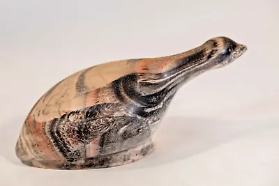 Vintage Thorn Arts Canada Inuit Hand Carved Marbled Stone Goose Ornament. VGC. • £15