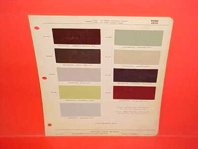 $13.99 • Buy 1950 Ford Car Six V-8 Crestliner Deluxe Custom Convertible Coupe Paint Chips 50