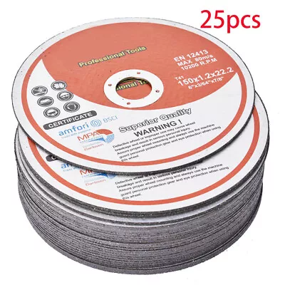 25 Pack 6 X.045 X7/8  Cut-off Wheel - Metal & Stainless Steel Cutting Discs • $27.77