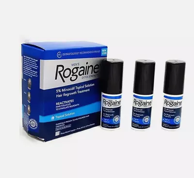 Men's Rogaine Extra Strength 5% Minoxidil Topical Solution 3-Month Supply 60ml • $32.11