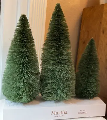 Martha Stewart Brush Trees (3) Green 13 In 10 In 9 In Nib • $34.99