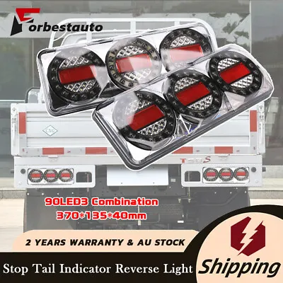 Pair 90 LED Tail Lights 3 LED Combination Stop Tail Indicator Reverse Truck UTE • $178