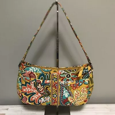 Vintage Vera Bradley Cassidy In Provencal Yellow Floral Green Shoulder Bag EUC • $19.99