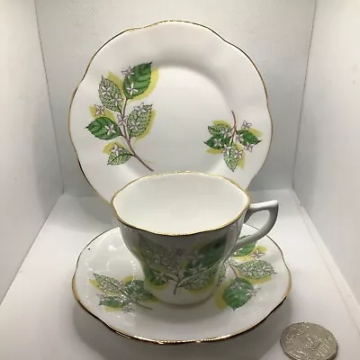 Vintage PARAGON Fine Bone China England Trio Set With Pink & White Roses - Gold • $9.50