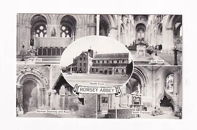 Real Photo Multiview Postcard Romsey Abbey ( Hampshire ) • £2.99