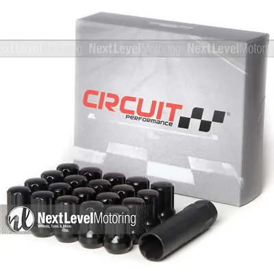 Circuit Black 7 Spline Short Lug Nut 14x1.5 20pc Fits Chrysler 300C SRT8 Dodge • $24.99