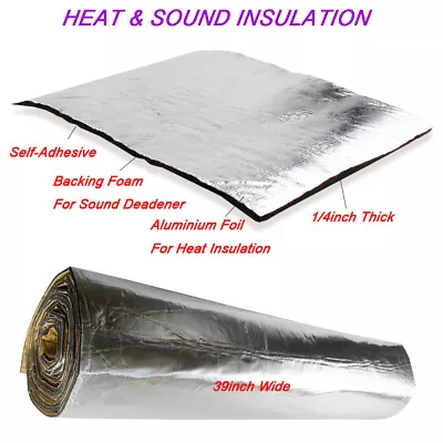 Car Insulation Noise Deadening Heat Proof Cabin/Trunk/Hood/Doors/Firewall/Dome • $39.89