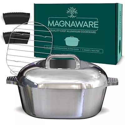 MAGNAWARE Quality Cast Aluminum Oval Dutch Oven - 5 QT 11  *Like MAGNALITE* • $161.49