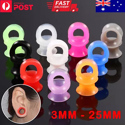 2PCS Soft Silicone Ear Tunnels Plugs Flexible Stretcher Taper Piercing Earrings • $6.28