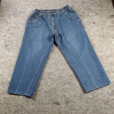 Haband Casual Joe Jeans Men Size 30 X 24 Tapered Blue Denim Elastic Waist  • $12.73