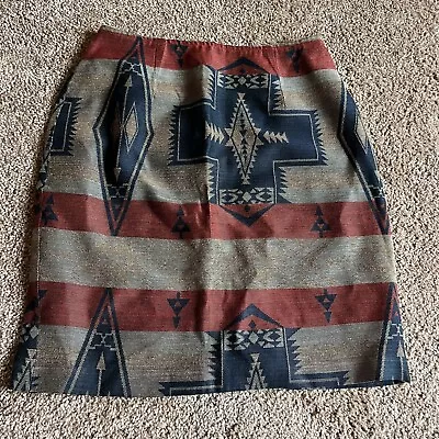 Vintage 90s Aztec Print Mini Skirt Size 3 • $20