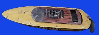 Vintage Tinplate Pop Pop Miss England Boat - Steam/Candle Powered • $93.38